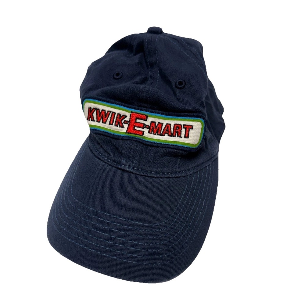 The Simpsons Kwik-E-Mart Cap Mens Navy Blue One Size Embroidered Patch Fitted